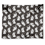 Angel And Snowflake Pattern Print Tapestry