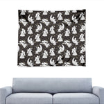 Angel And Snowflake Pattern Print Tapestry
