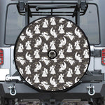 Angel And Snowflake Pattern Print Tire Cover With Camera Hole