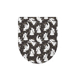 Angel And Snowflake Pattern Print Toilet Lid Cover