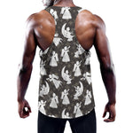 Angel And Snowflake Pattern Print Training Tank Top
