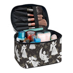 Angel And Snowflake Pattern Print Travel Makeup Bag