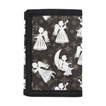 Angel And Snowflake Pattern Print Trifold Wallet