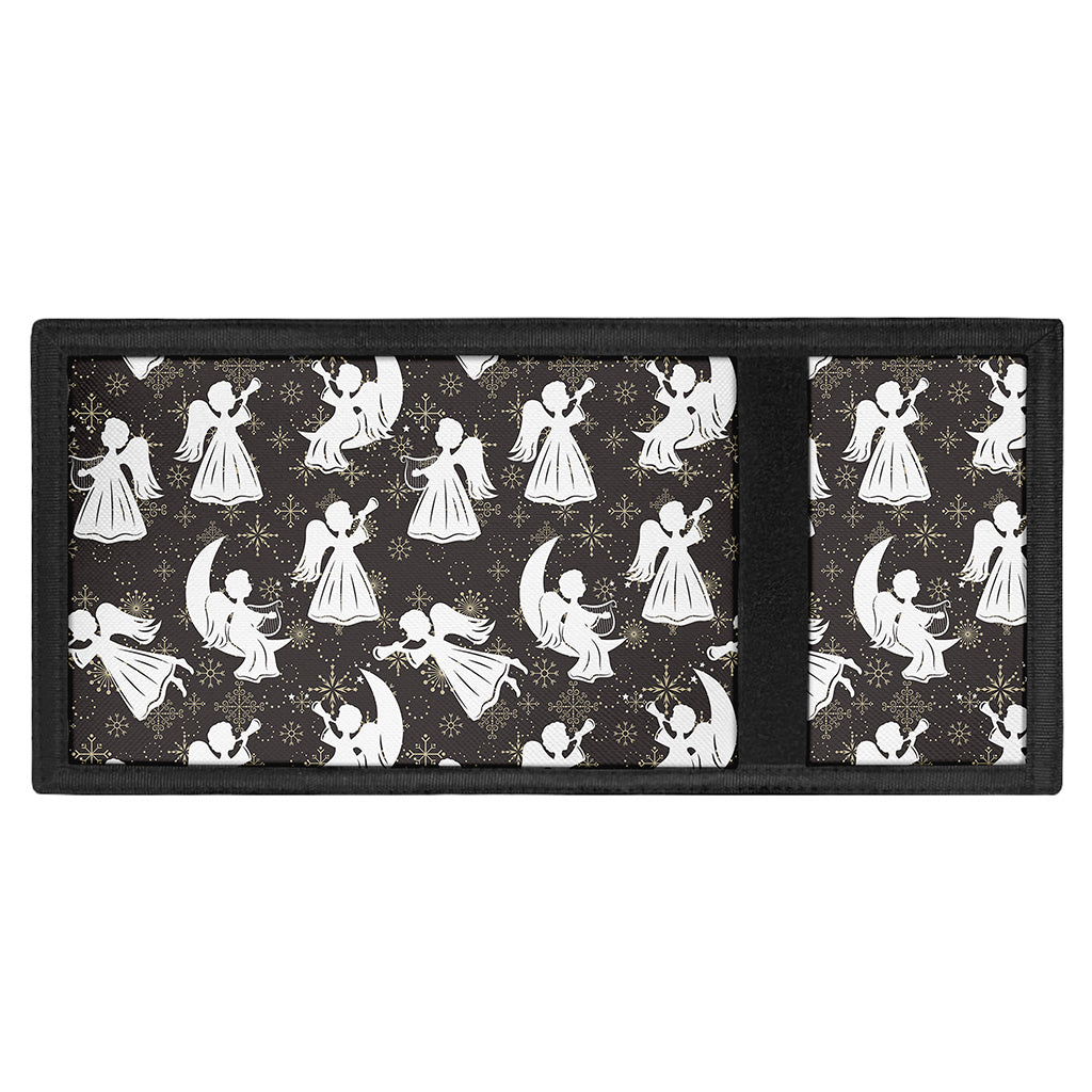 Angel And Snowflake Pattern Print Trifold Wallet
