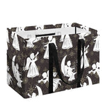 Angel And Snowflake Pattern Print Utility Tote Bag
