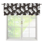 Angel And Snowflake Pattern Print Window Valance
