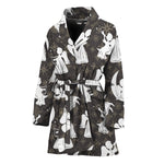Angel And Snowflake Pattern Print Women's Bathrobe