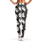 Angel And Snowflake Pattern Print Women's Leggings