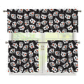Angry Robot Pattern Print 3 Piece Kitchen Curtains