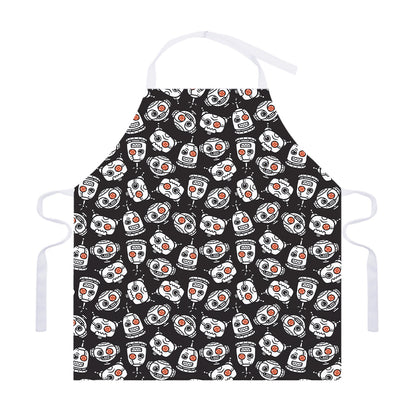 Angry Robot Pattern Print Adjustable Apron