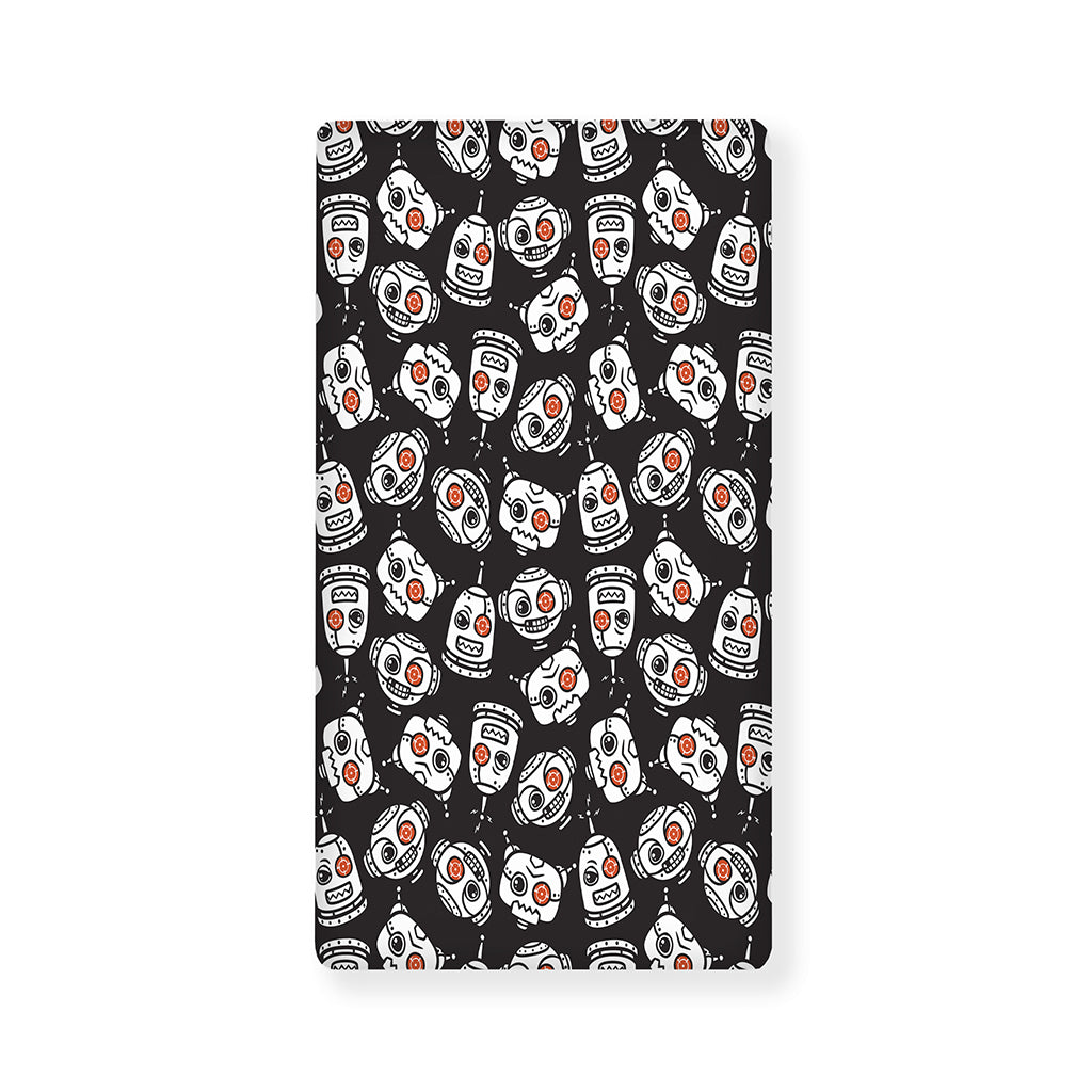 Angry Robot Pattern Print Baby Crib Sheet