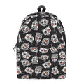 Angry Robot Pattern Print School Backpack