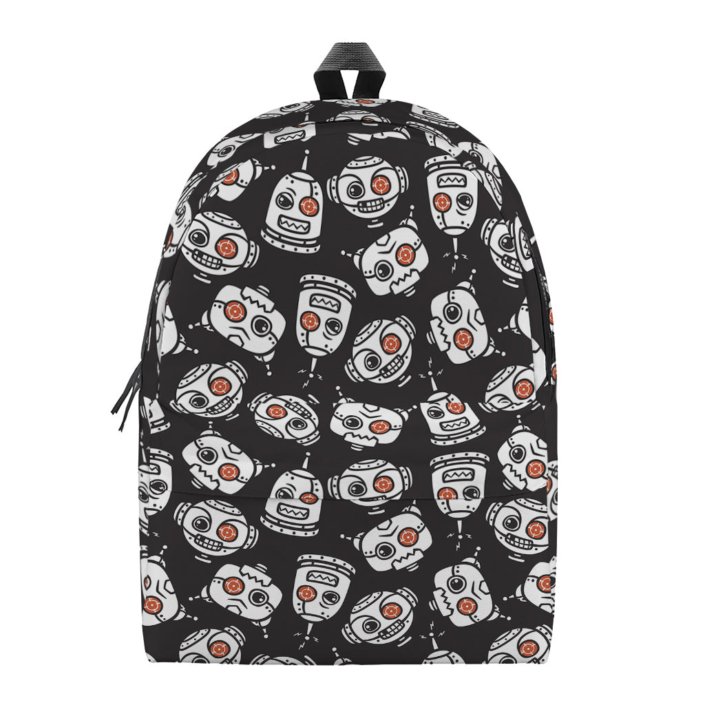 Angry Robot Pattern Print Backpack