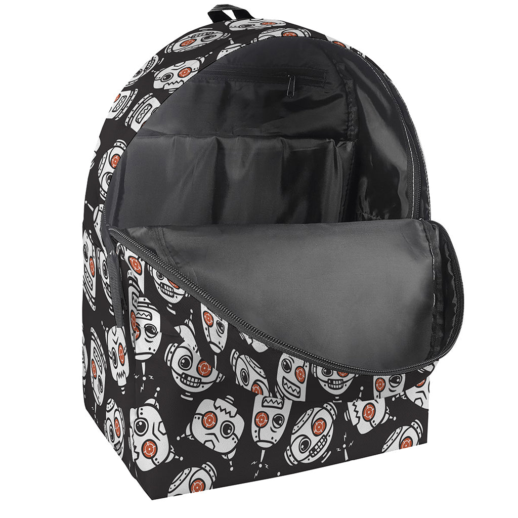 Angry Robot Pattern Print Backpack