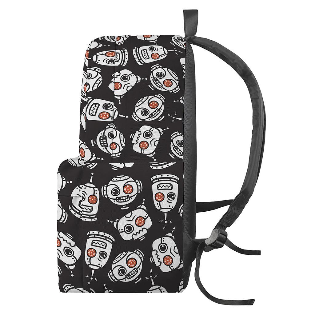 Angry Robot Pattern Print Backpack