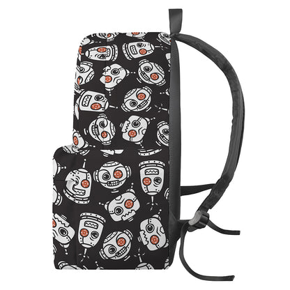 Angry Robot Pattern Print Backpack