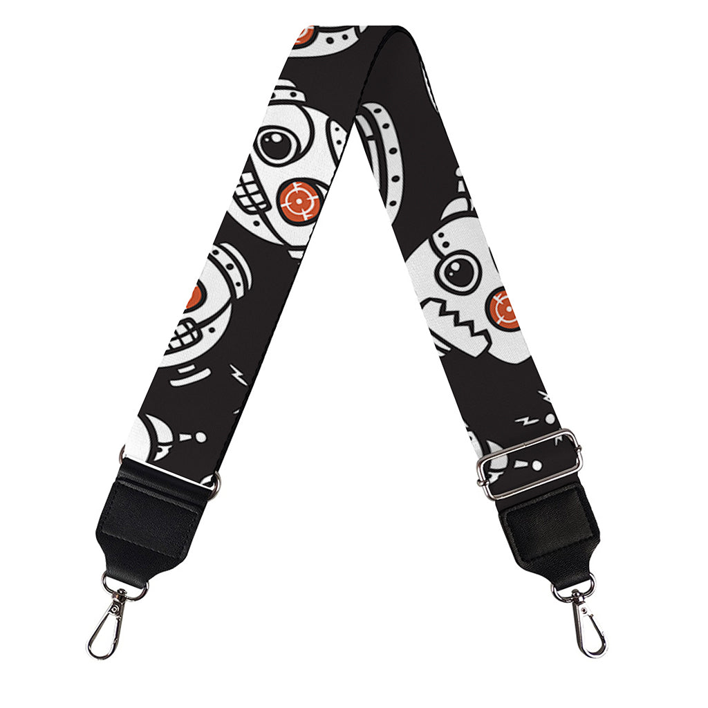 Angry Robot Pattern Print Bag Strap