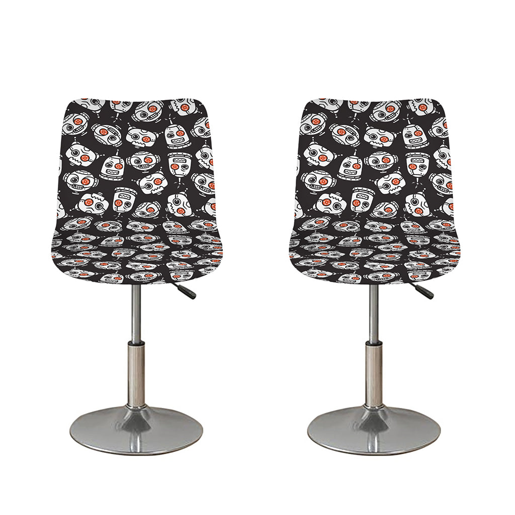 Angry Robot Pattern Print Bar Stool Covers
