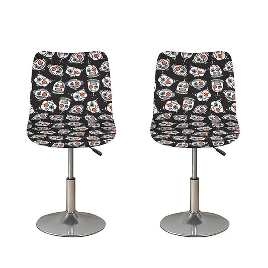 Angry Robot Pattern Print Bar Stool Covers