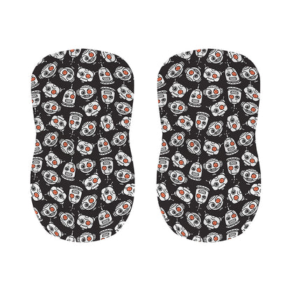 Angry Robot Pattern Print Bar Stool Covers
