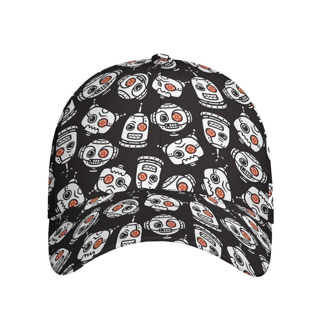 Angry Robot Pattern Print Baseball Cap