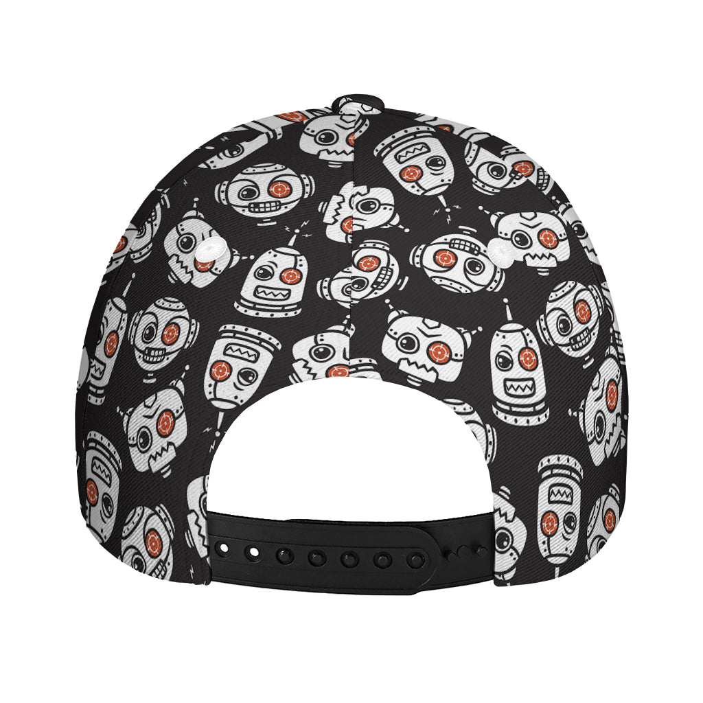 Angry Robot Pattern Print Baseball Cap