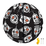 Angry Robot Pattern Print Basketball