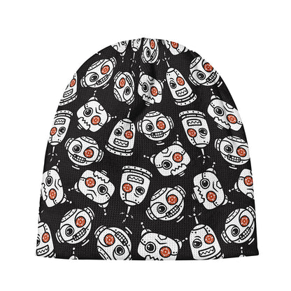 Angry Robot Pattern Print Beanie