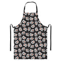 Angry Robot Pattern Print Bib Apron With Pocket