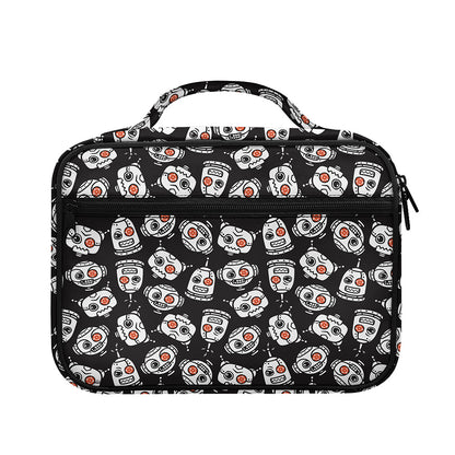Angry Robot Pattern Print Briefcase Bible Bag