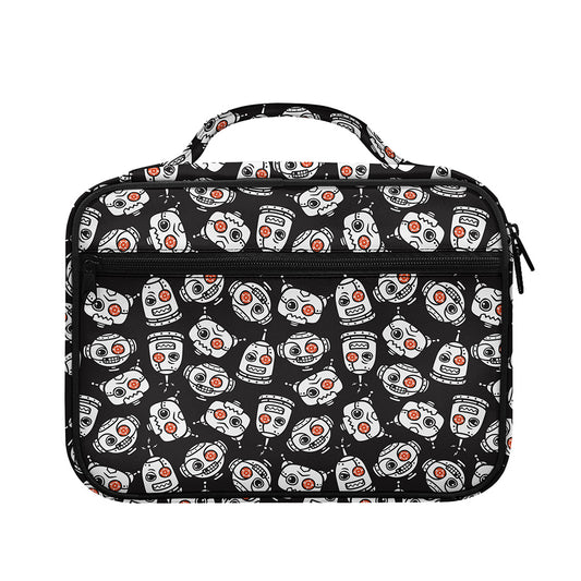 Angry Robot Pattern Print Briefcase Bible Bag