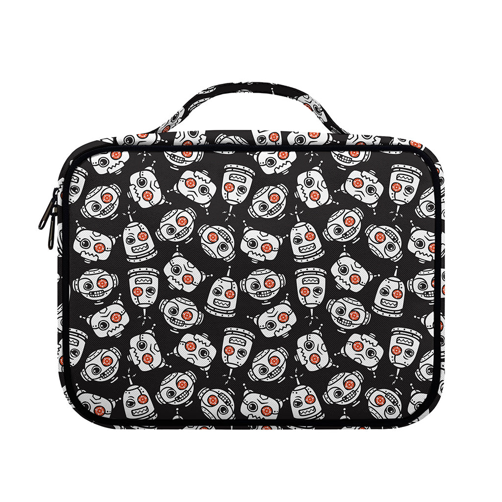 Angry Robot Pattern Print Briefcase Bible Bag