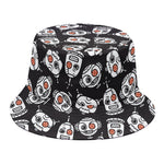 Angry Robot Pattern Print Bucket Hat