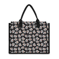 Angry Robot Pattern Print Canvas Tote Bag