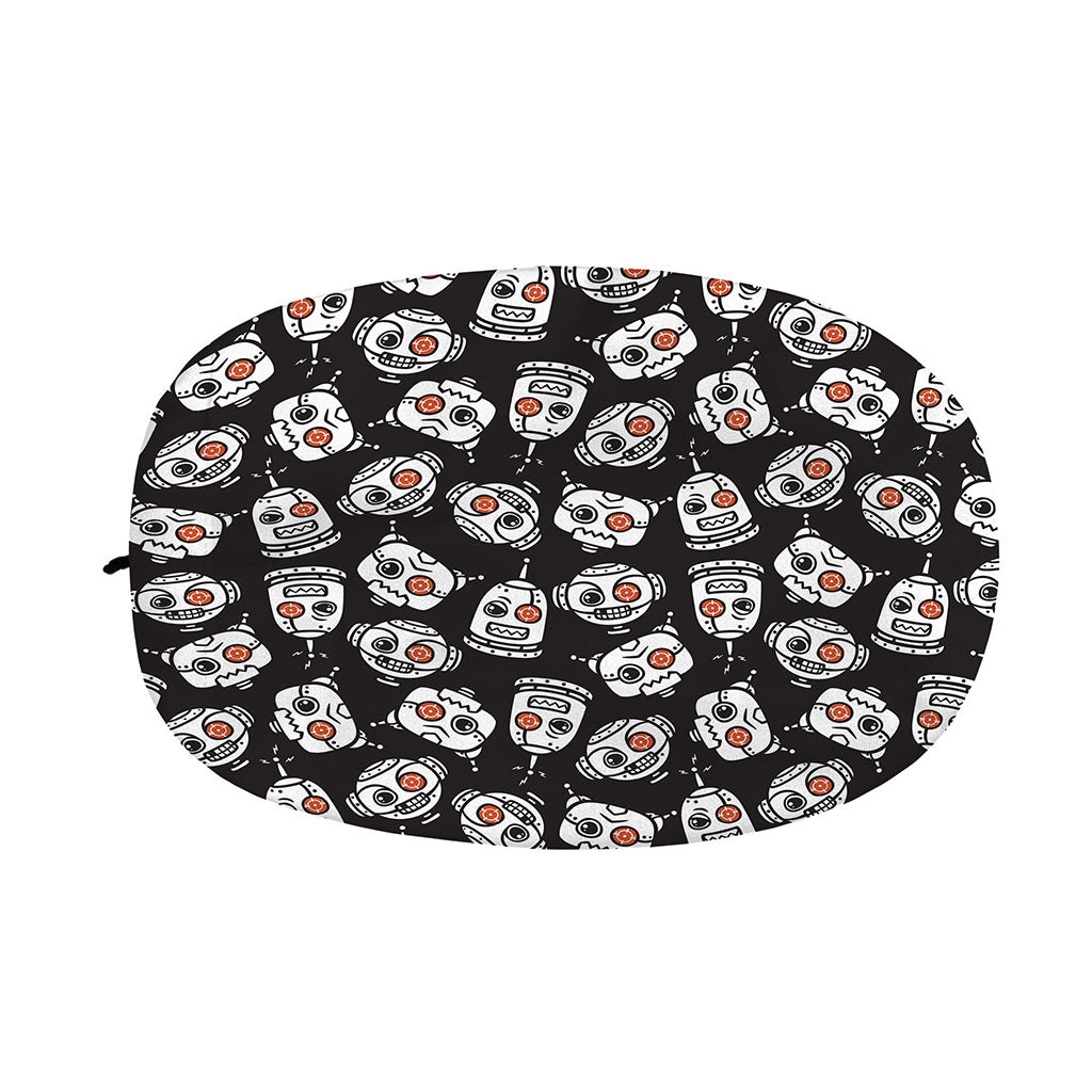 Angry Robot Pattern Print Car Side Mirror Covers