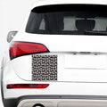 Angry Robot Pattern Print Car Sticker