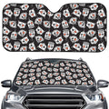 Angry Robot Pattern Print Car Windshield Sun Shade