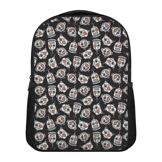 Angry Robot Pattern Print Casual Backpack