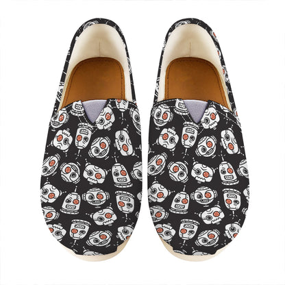 Angry Robot Pattern Print Casual Shoes
