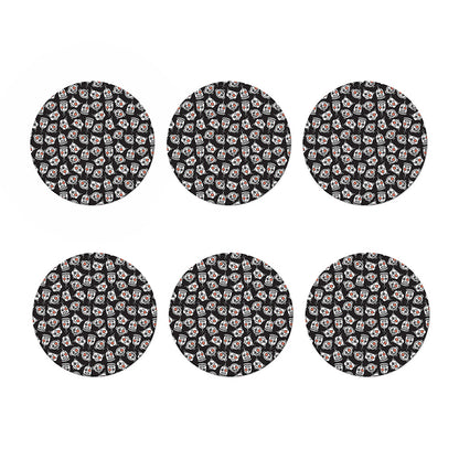 Angry Robot Pattern Print Coaster Set
