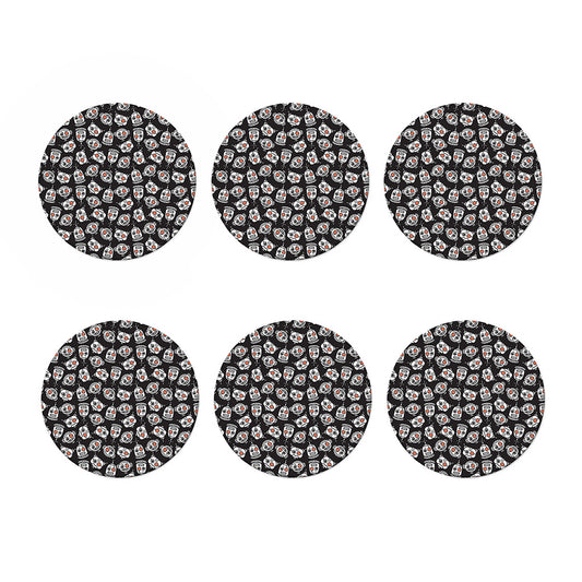 Angry Robot Pattern Print Coaster Set