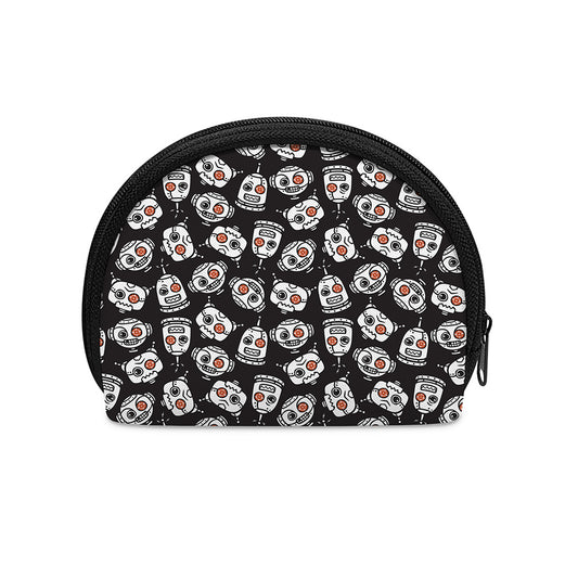 Angry Robot Pattern Print Coin Purse