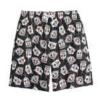 Angry Robot Pattern Print Cotton Shorts