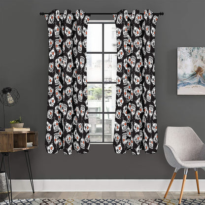 Angry Robot Pattern Print Curtain