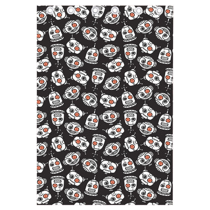 Angry Robot Pattern Print Curtain