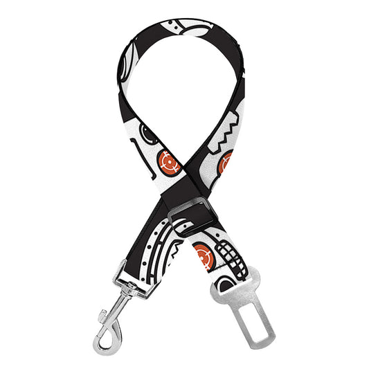 Angry Robot Pattern Print Dog Seat Belt
