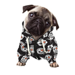 Angry Robot Pattern Print Dog Zip Up Hoodie