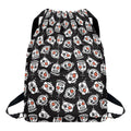 Angry Robot Pattern Print Drawstring Backpack