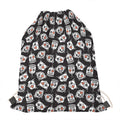 Angry Robot Pattern Print Drawstring Bag