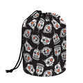 Angry Robot Pattern Print Drawstring Makeup Bag